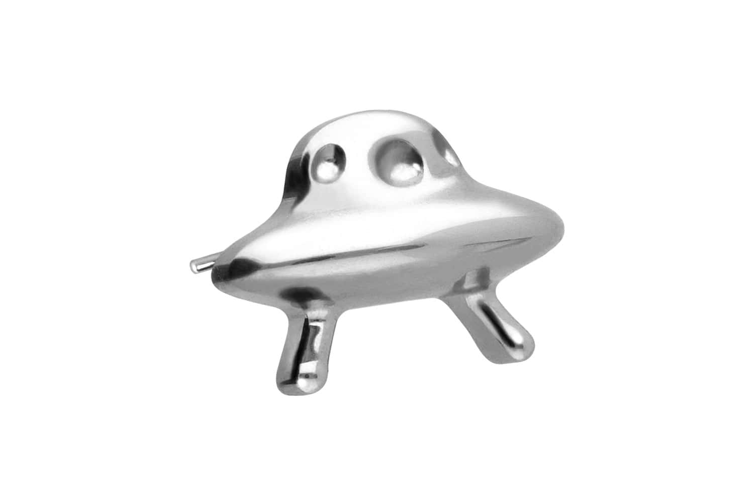 Titan Aufsatz mit Push Pin UFO von Piercingline